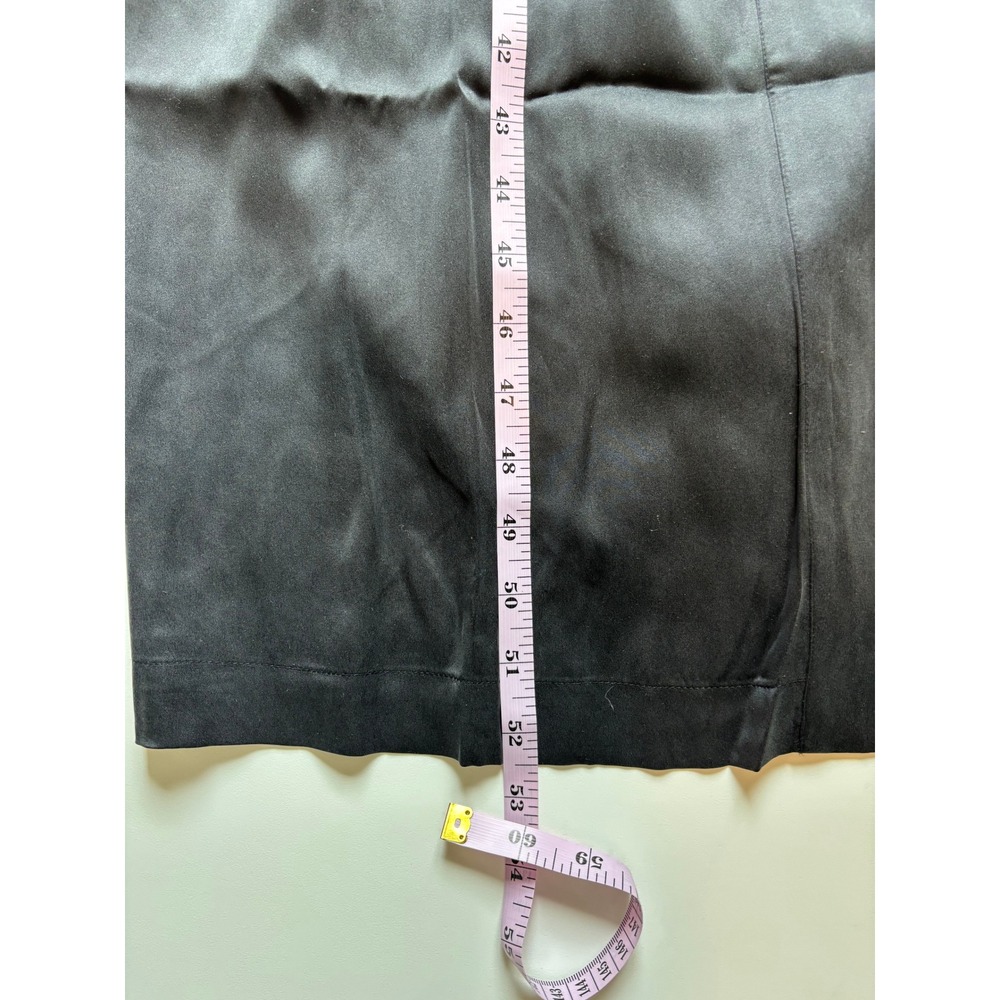 NEW Eberjey 100% Silk Inez Long Robe Black Size L Wrap Belted Kimono Consign - Picture 8 of 8